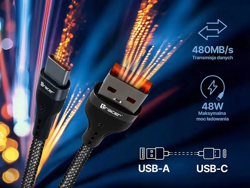 kabel-tracer-usb-a-typ-c-1m-bk-tracer-stan-nowy