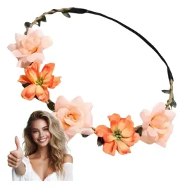 wianek-opaska-z-kwiatami-na-glowe-pomaranczowy-wygodny-na-gumce-styl-boho