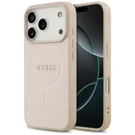 guess-saffiano-classic-logo-magsafe-etui-iphone-17-pro-rozowy-guess