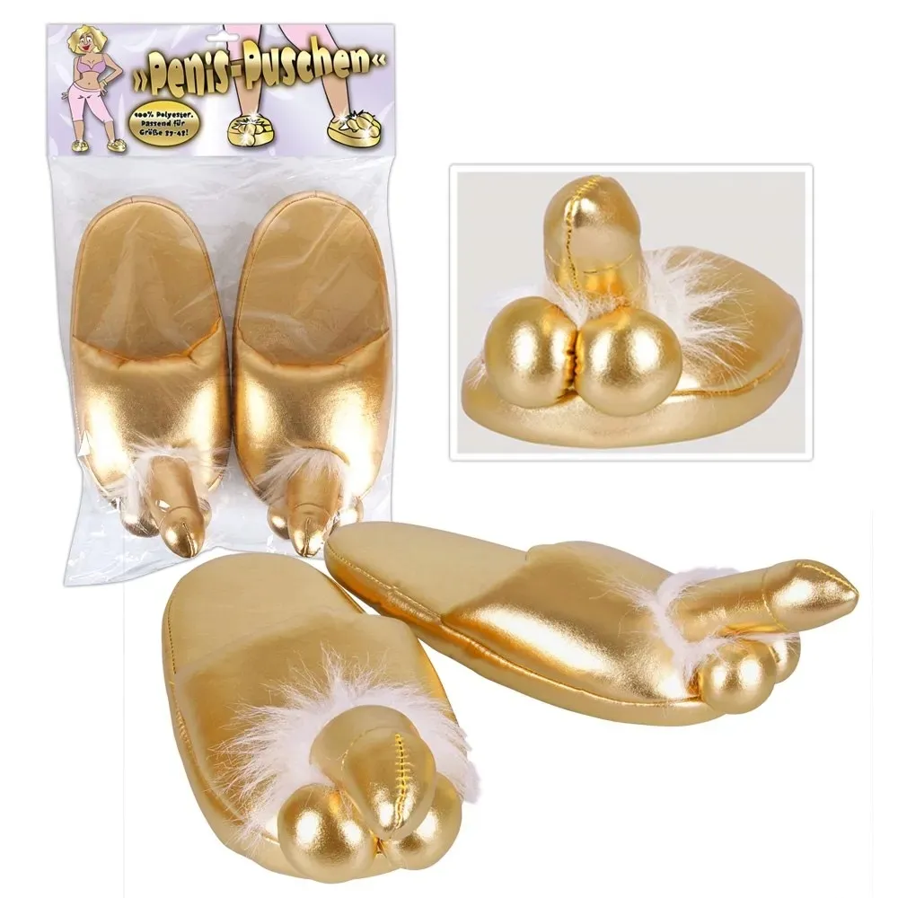 penis-slippers-gold