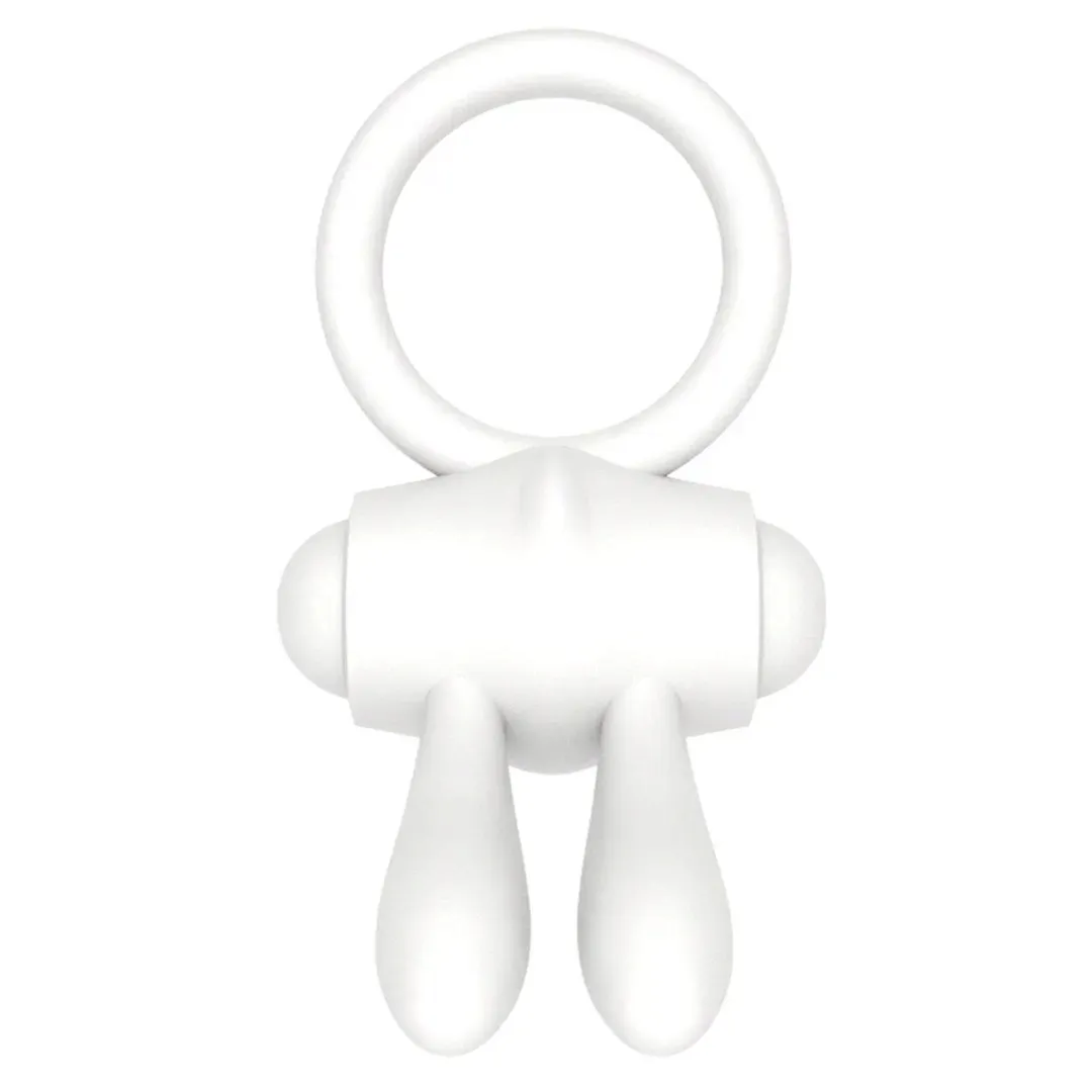 power-clit-silicone-cockring-white