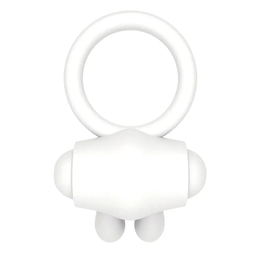 power-clit-silicone-cockring-white