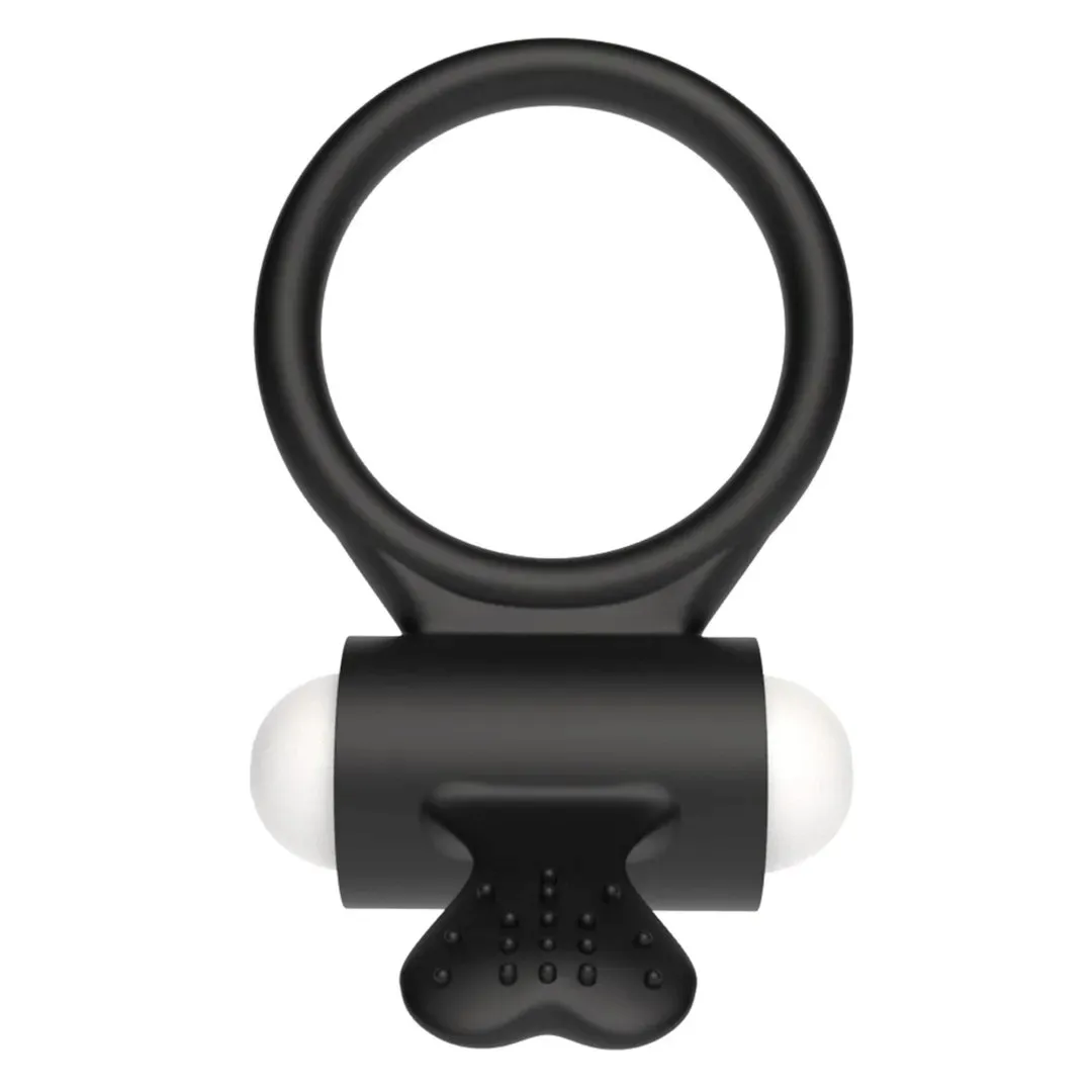 power-clit-silicone-cockring-black