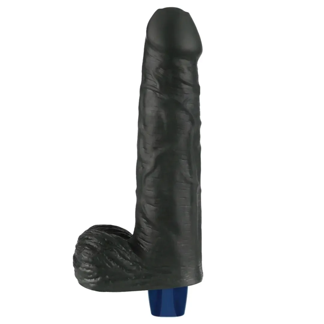 9-real-softee-rechargeable-tpe-vibrating-dildo-black