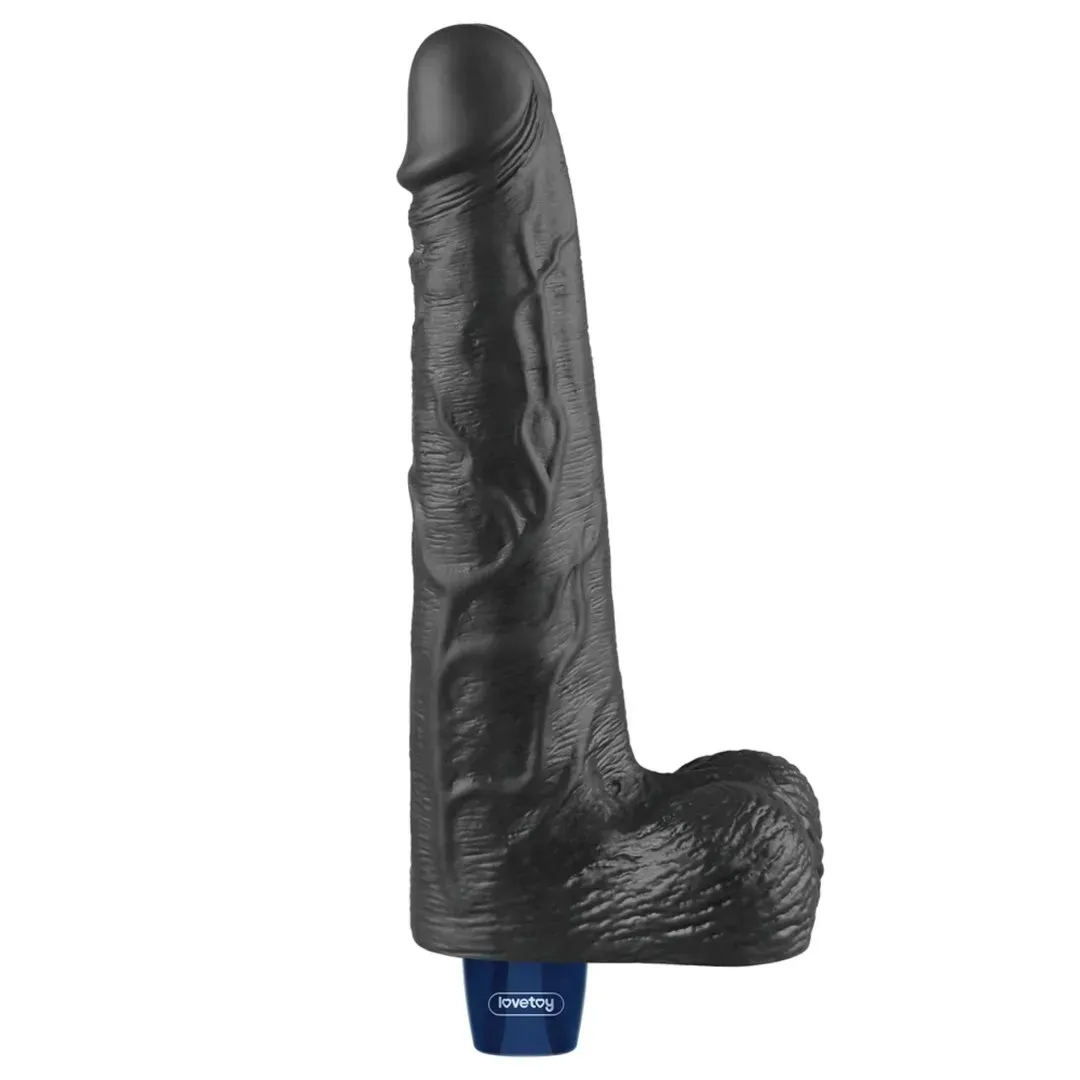 10-real-softee-rechargeable-tpe-vibrating-dildo-black