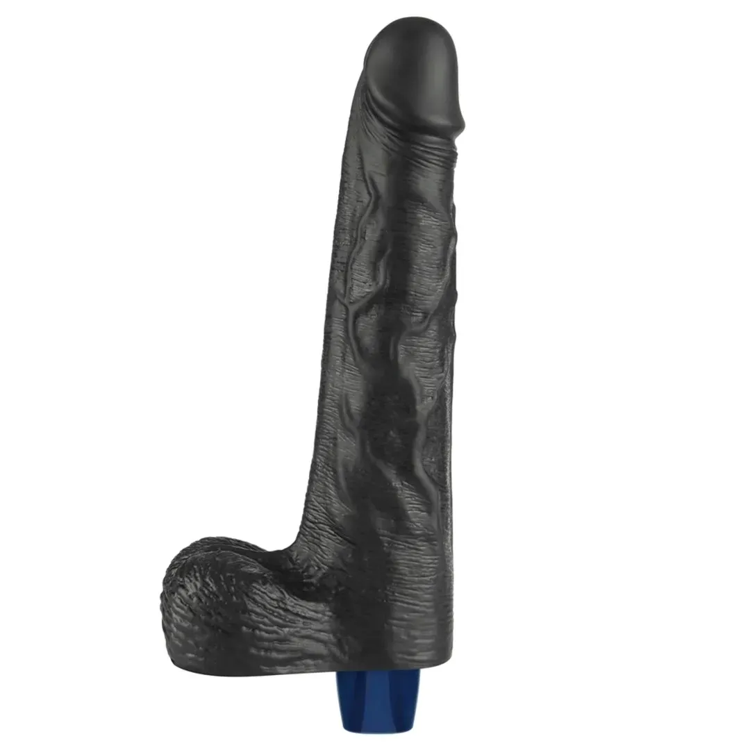 10-real-softee-rechargeable-tpe-vibrating-dildo-black