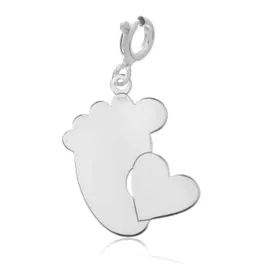 zawieszka-srebrna-stopka-z-sercem-charms-wisiorek-srebro-925