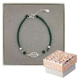 bransoletka-srebrna-lisc-z-swarovski-bicone-sznurek-srebro-925