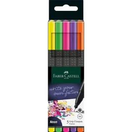 cienkopisy-grip-5-kolorow-neonowych-151603-faber-castell-faber-castell