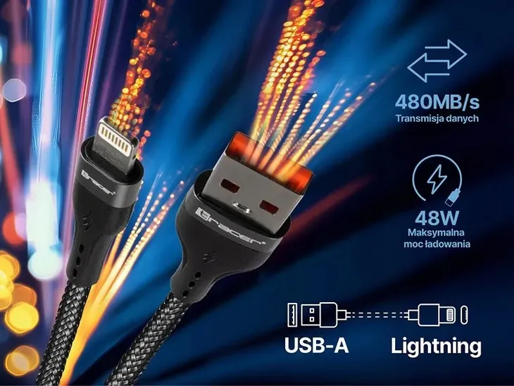 kabel-tracer-usb-a-lightning-1m-bk-tracer-stan-opakowania-oryginalne