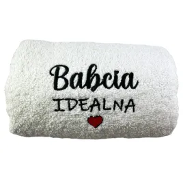 dzien-babci-prezent-bialy-recznik-bawelniany-haft-babcia-idealna-50-x-90-cm