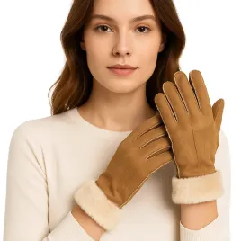 eleganckie-damskie-rekawiczki-cieple-obszywane-zimowe-camel