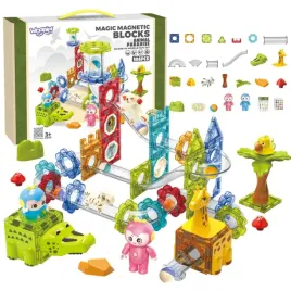 tor-klocki-magnetyczne-edukacyjne-konstrukcyjne-104el-dla-dzieci-zwierzeta