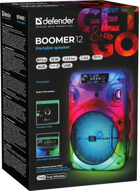 glosnik-defender-boomer-12-bluetooth-15w-defender-funkcje-funkcja-karaoke-odpornosc-na-zachlapanie-odtwarzanie-plikow-audio-radio-fm-sterowanie-za-pomoca-smartfona-tryb-glosnomowiacy