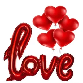 balony-na-walentynki-love-serce-czerwone-6szt