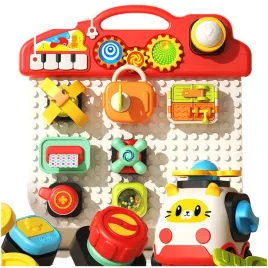 tablica-manipulacyjna-montessori-sensoryczna-do-skladania-klocki-auto-kotek