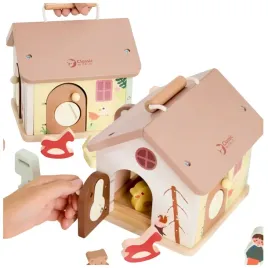 drewniany-sorter-domek-ksztalty-zabawka-edu-dla-dziecka-klucze-z-zamkami