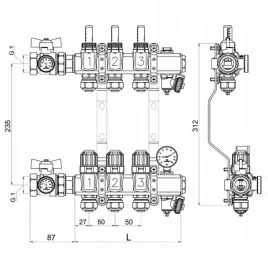 rozdzielacz-do-ogrzewania-podlogowego-z-manometrem-odcinajacymi-5-obwodow