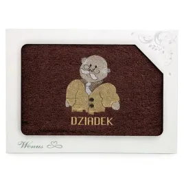 recznik-z-haftem-dziadek-70x140cm-brazowy-prezentowy-hit
