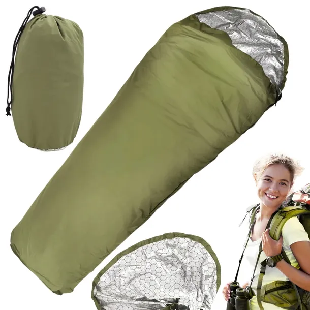 MIL-TEC | ŚPIWÓR TERMICZNY | WODOODPORNY | SURVIVAL BIVY BAG | OLIVE
