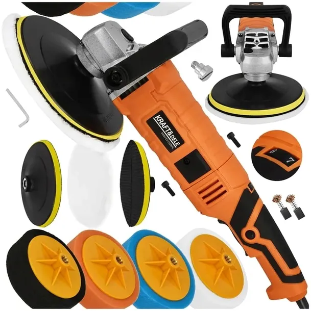 Polerka elektryczna 2650W 180mm 800-3300rpm ZESTAW KRAFT&DELE KD3078