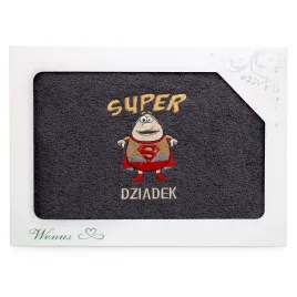 recznik-z-haftem-super-dziadek-70x140cm-grafitowy-prezentowy-hit