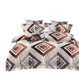 komplet-poscieli-parylux-brazowo-szare-romby-poszwa-1szt-200x220cm