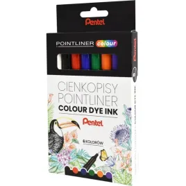 cienkopisy-pointliner-colour-6szt-s40-st6pl-pentel-pentel
