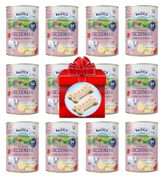 Baltica PUPPY karma mokra dla szczeniąt jagnięcina banan 12x400g