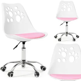 ergonomiczny-fotel-obrotowy-krzeslo-biurowe-dla-dzieci-bialo-rozowe