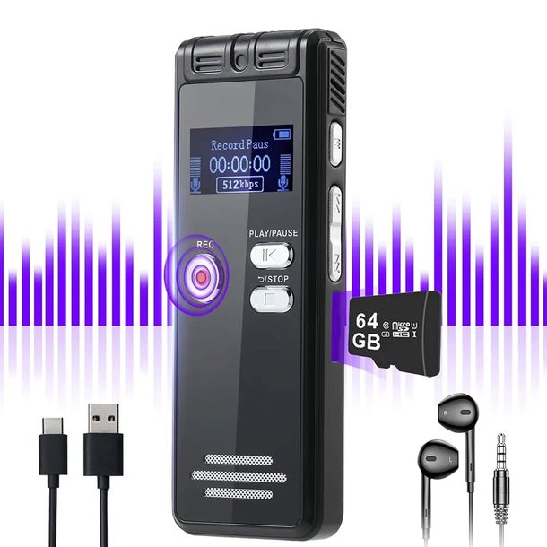 Dyktafon Bedee DYKTAFON CYFROWY 64 GB