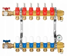 rozdzielacz-do-ogrzewania-podlogowego-z-manometrem-odcinajacymi-15-obwodow