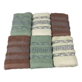 komplet-recznikow-zakaria-wzor-5a-mieta-ecru-brazowy-50x100cm-6-sztuk