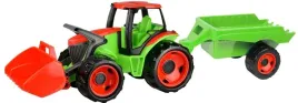 pojazd-traktor-z-lyzka-i-przyczepa-czerwono-zielony-lena