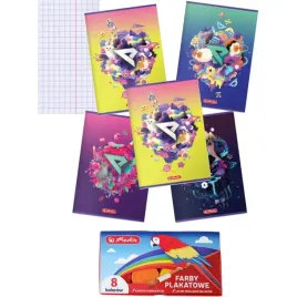 zestaw-zeszyt-a5-60k-kratka-70g-ekipa-5-sztuk-farby-plakatowe-8-kolorow
