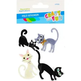 naklejki-filcowe-koty-4szt-480890-craft-with-fun-craft-with-fun