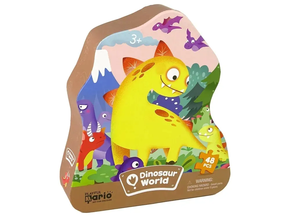 puzzle-dinozaur-wulkan-48-elementow-lean-toys