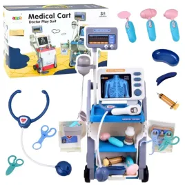 zestaw-malego-doktora-wozek-medyczny-rtg-ekg-swiatla-niebieski-16-el-lean