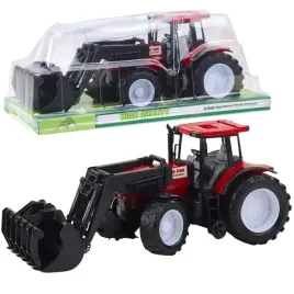 traktor-pojazd-rolniczy-farmerski-z-chwytakiem-czerwony-lean-toys