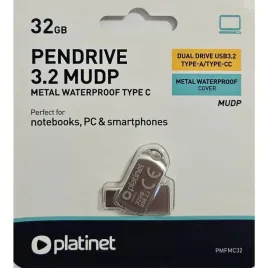 pamiec-usb-a-usb-c-32gb-platinet-mudp-usb-3-2-metalowy-wodoodporny-45970