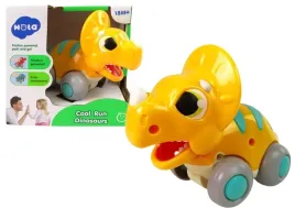 dinozaur-na-kolkach-zolty-triceratops-figurka-lean-toys