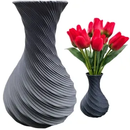 wazon-spiralny-dekoracyjny-20cm-na-kwiaty-lego-icons-sztuczne-kwiatki-szary