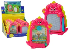 tablica-do-rysowania-gra-kieszonkowa-2w1-dinozaur-rozowy-lean-toys