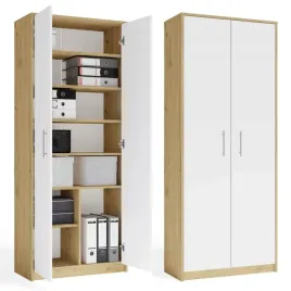 stylowy-otwarty-regal-bialy-dab-artisan-wiecej-niz-6-polek-74x180x35-cm