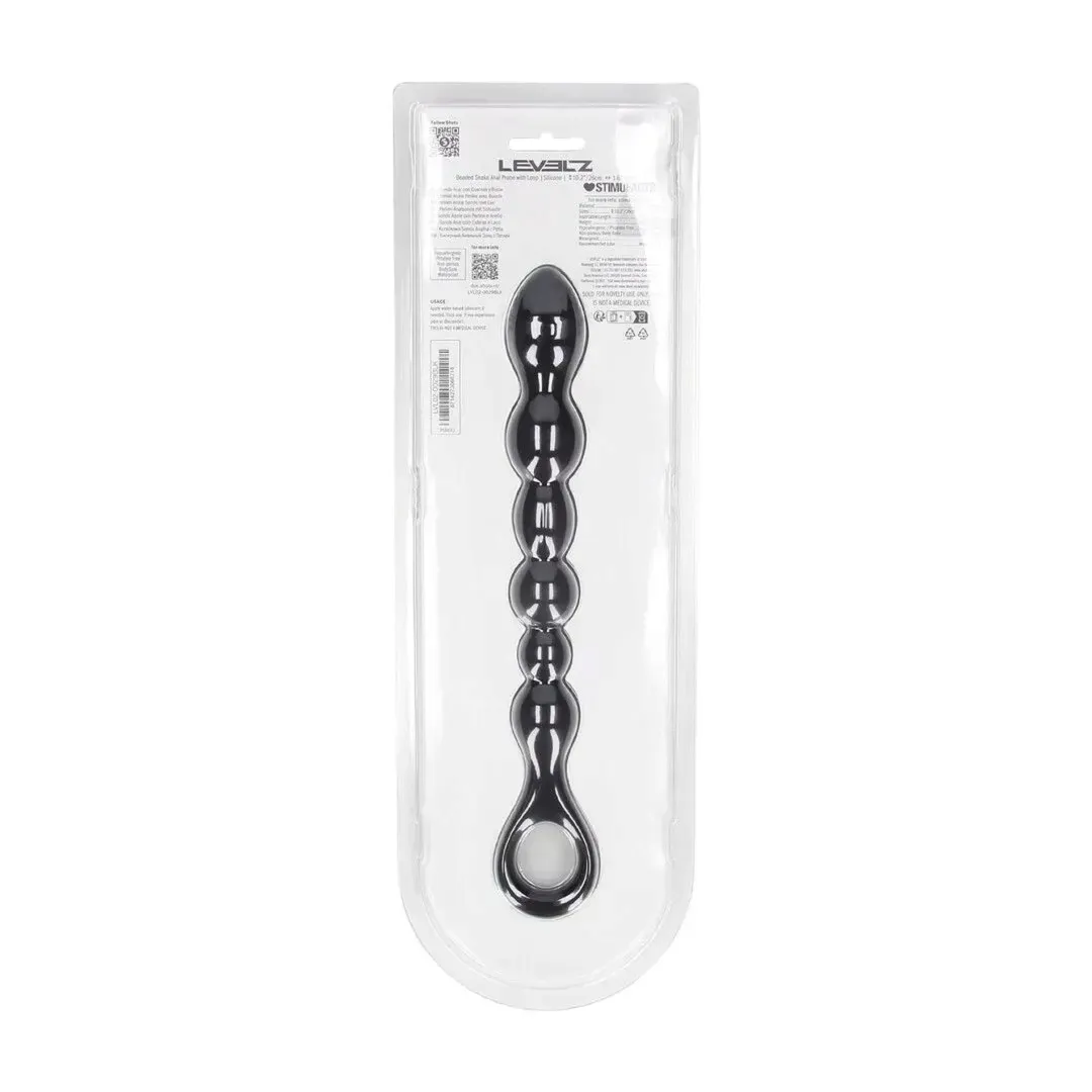 beaded-snake-silicone-anal-probe-with-loop-black