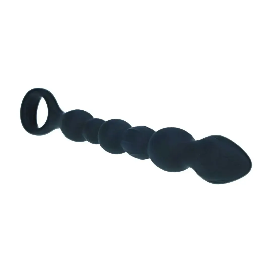 beaded-snake-silicone-anal-probe-with-loop-black