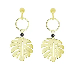 kolczyki-srebro-zlocone-liscie-monstera-i-spinel-srebro-925