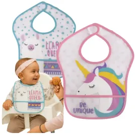 sliniak-dla-dziecka-z-kieszonka-na-rzep-2sz-lama-jednorozec-dla-dziewczynki