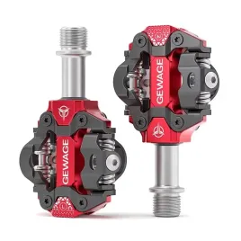 pedaly-rowerowe-zatrzaskowe-dwustronne-spd-z-blokami-gewage-ge-152-czerwone