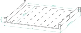 polka-rack-19-1u-450mm-regulowana-450-610-mm-do-szaf-rack-czarna